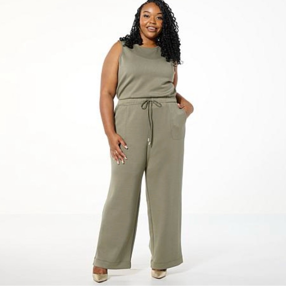 MarlaWynne Olive Green Jumpsuit M